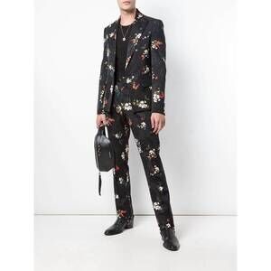 NEW AMIRI butterfly jacquard pants in black